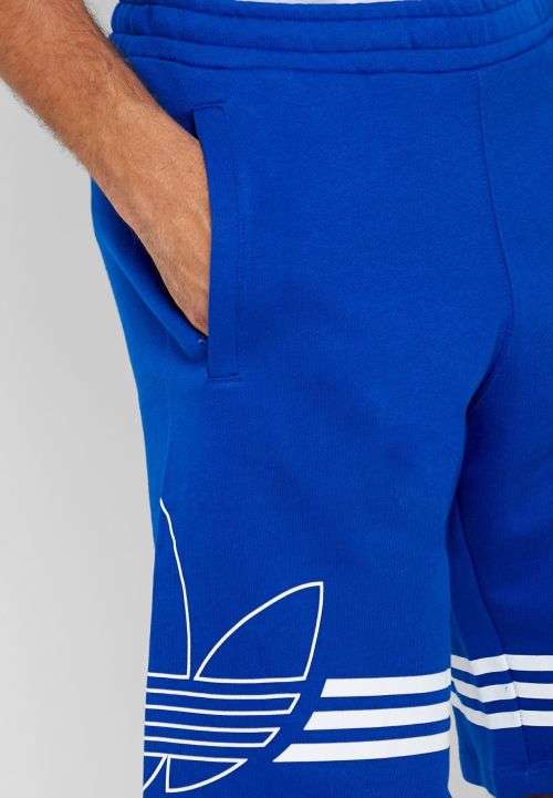 Original Men's ADIDAS OUTLINE TREFOIL Shorts COLLEGIATE ROYAL/ WHITE EJ8791 Size Large
