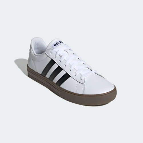 Original Men's adidas Daily 2.0 Skateboarding White/ Core Black/ Gum F34469 Size UK 7 (SA 7)