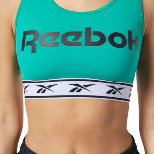 Original Womens Reebok Classics Vector Light Impact Bra Emerald EB5078 Size Medium