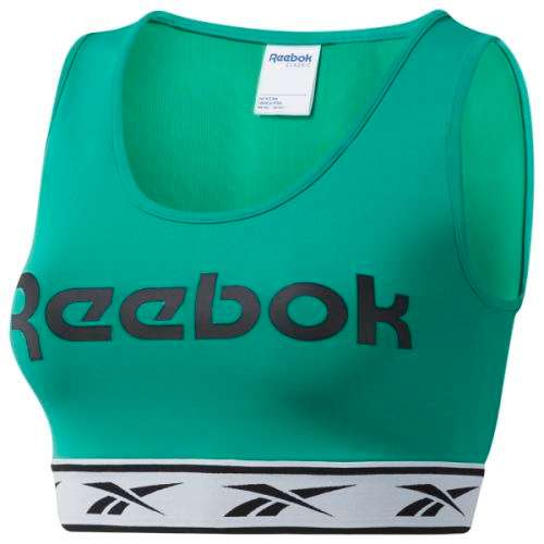 Original Womens Reebok Classics Vector Light Impact Bra Emerald EB5078 Size Medium