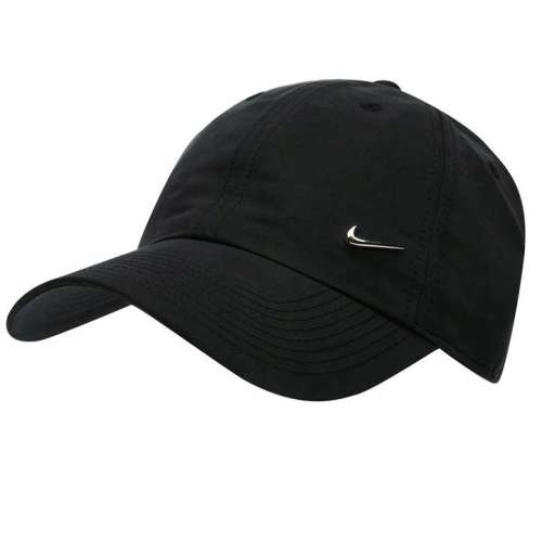 Original UNISEX Nike METAL LOGO SWOOSH CAP Black CI2653 010 One Size fits All