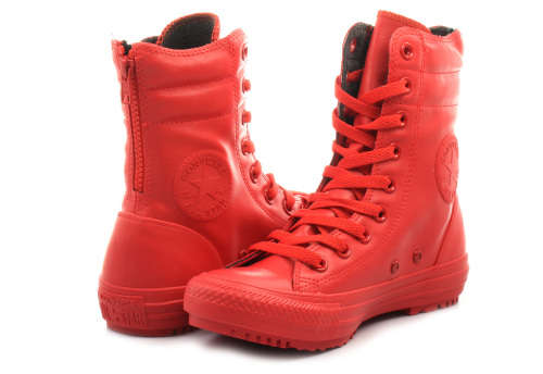 Original Women's Converse Chuck Taylor All Star Hi-Rise Boot Warm Red/ Red 549592C Size UK 5 (SA 5)