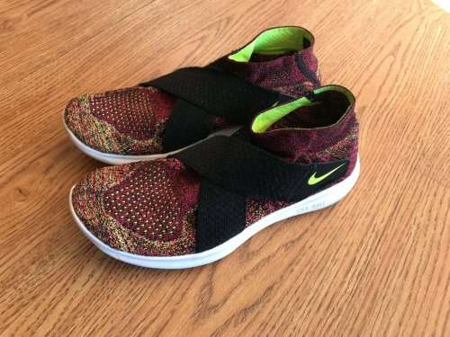 Original Women's Nike FREE RN MOTION FK (Display Unit) Black/Volt 880846 004 Size UK 5 (SA 5)