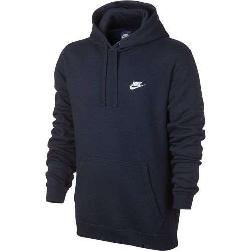 Original Mens Nike Classic Fleece Hoodie Navy Blue 804346 451 Size Large