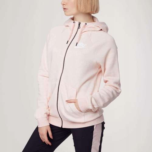 Original NIKE Womens Sportswear RALLY Full Zip Hoodie SWEATSHIRT Pink CI1179 646 Size Small