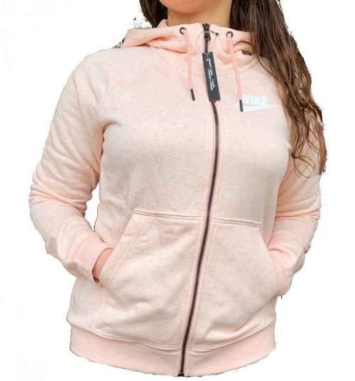 Original NIKE Womens Sportswear RALLY Full Zip Hoodie SWEATSHIRT Pink CI1179 646 Size Small