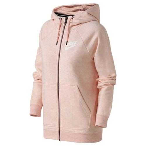 Original NIKE Womens Sportswear RALLY Full Zip Hoodie SWEATSHIRT Pink CI1179 646 Size Small
