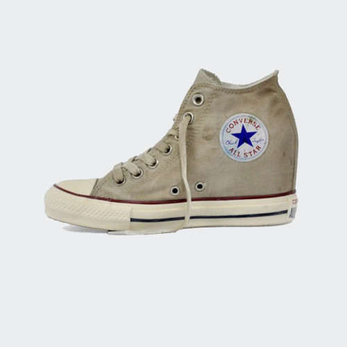 Original Women's Converse Chuck Taylor Lux Mid Wedge Turtle Dove/Beige 547194C Size UK 5 (SA 5)