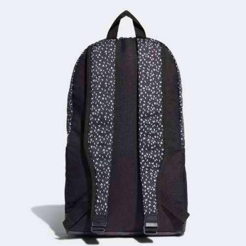 Original adidas Unisex Linear Graphic Backpack Medium Black/White ED0299