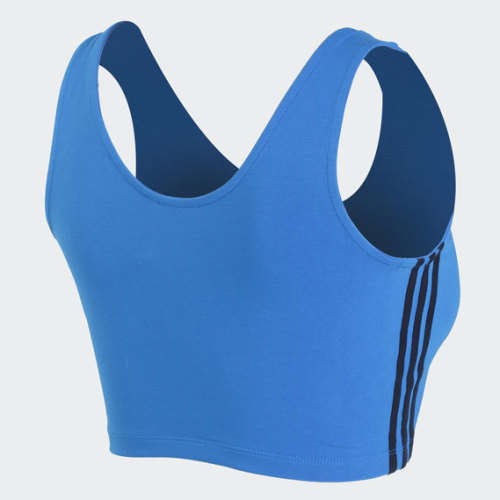 Original Women's adidas CROP TANK Bluebird CL9153 Size Large