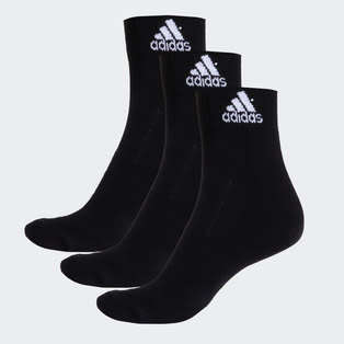 Original adidas UNISEX 3 Stripes Ankle Height 3 Pairs Black Training Socks CJ1127 Fits Size UK 8-12
