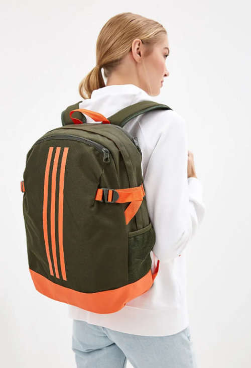 Original adidas Unisex 3-STRIPES POWER BACKPACK MEDIUM Cargo/Active Orange DZ9430