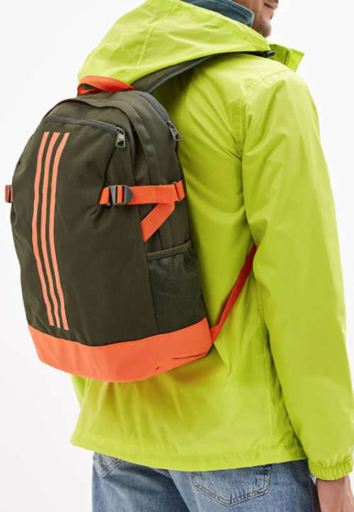 Original adidas Unisex 3-STRIPES POWER BACKPACK MEDIUM Cargo/Active Orange DZ9430