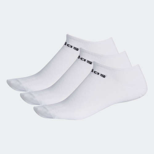 Original adidas UNISEX 3 Pairs No-Show Socks White CF3385 Fits Size UK 8.5 - 11