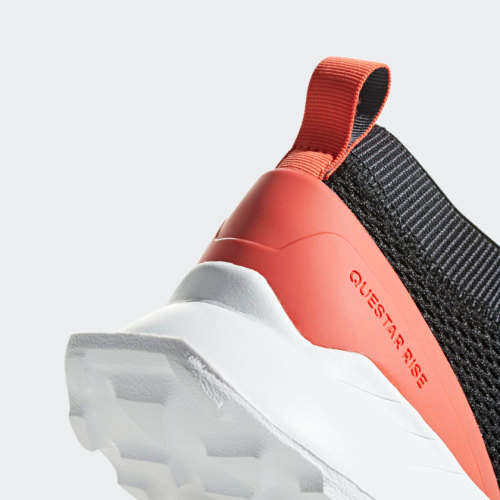 Original Mens adidas QUESTAR RISE SOCK Core Black/ Active Orange F36338 Size UK 10 (SA 10)