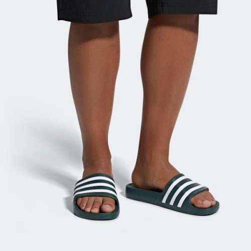 Original UNISEX adidas ADILETTE Aqua SLIDES Green F35537 Size UK 12 (SA 12)