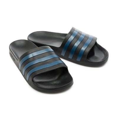 Original UNISEX adidas ADILETTE Aqua SLIDES Core Black/ Legend Marine F35532 Size UK 9 (SA 9)