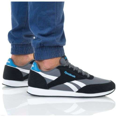 Original Reebok Mens ROYAL CLASSIC JOGGER 2.0 Grey/ Black/White DV6562 Size UK 9 (SA 9)