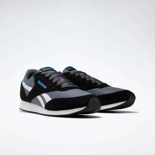 Original Reebok Mens ROYAL CLASSIC JOGGER 2.0 Grey/ Black/White DV6562 Size UK 9 (SA 9)