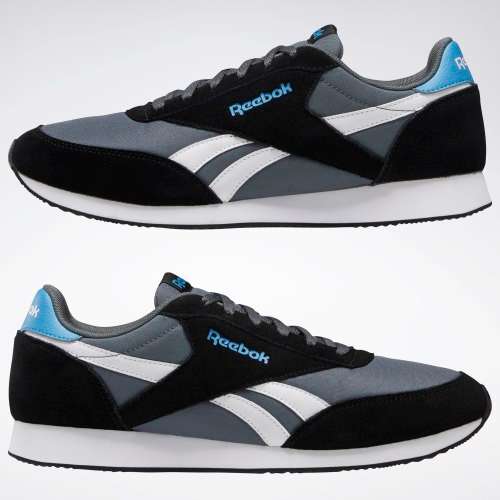 Original Reebok Mens ROYAL CLASSIC JOGGER 2.0 Grey/ Black/White DV6562 Size UK 9 (SA 9)