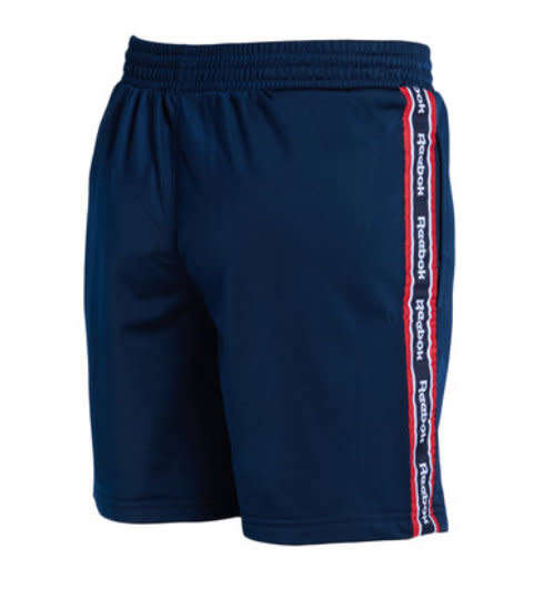 Original Men's Reebok CLASSIC TAPED TRACK SHORT Navy CL9751 Size Large