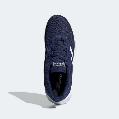 Original Mens adidas DURAMO 9 Cloud Foam Dark Blue/ Cloud White EE7922 Size UK 9 (SA 9)