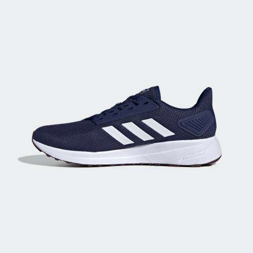 Original Mens adidas DURAMO 9 Cloud Foam Dark Blue/ Cloud White EE7922 Size UK 9 (SA 9)