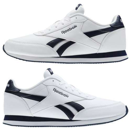 Original Reebok Mens ROYAL CLASSIC JOGGER 2L White/ Collegiate Navy AR2136 Size UK 7 (SA 7)