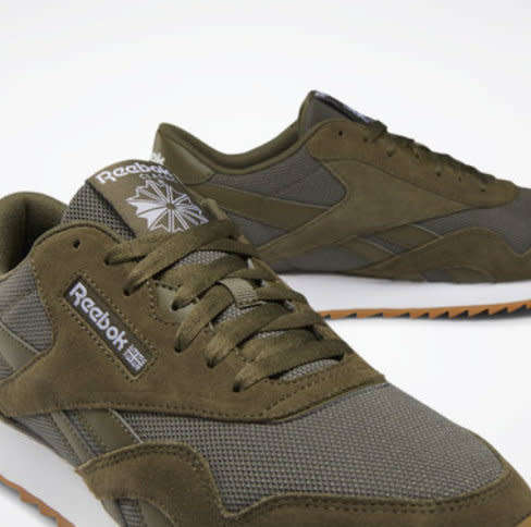 Original Reebok Mens Nylon Ripple MU Army Green/ Cypress DV6764 Size UK 10 (SA 10)