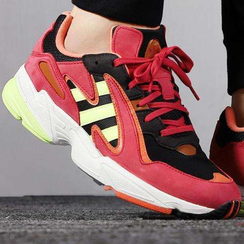 adidas Men's YUNG 96 CHASM Core Black/ Hi Res Yellow/ Energy Pink EE7229 Size UK 10 (SA 10)