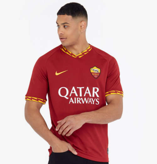Original Mens NIKE ROMA 2019/20 HOME STADIUM JERSEY Crimson/ Uni Gold AJ5559 613 Size Medium