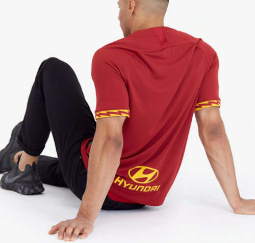 Original Mens NIKE ROMA 2019/20 HOME STADIUM JERSEY Crimson/ Uni Gold AJ5559 613 Size Medium