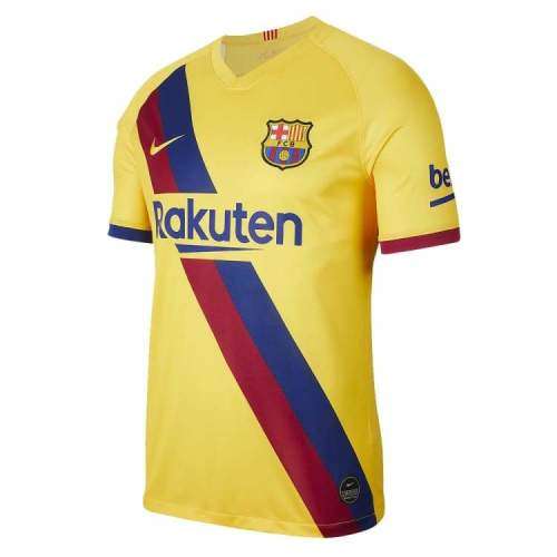 Original Mens NIKE FC Barcelona 2019/20 Stadium Away Jersey Varsity Maize AJ5531 728 Size Large
