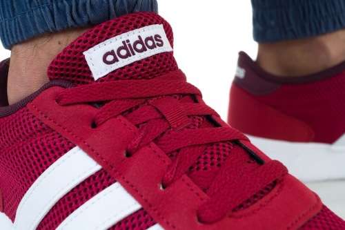 Original Men's adidas Lite Racer Active Maroon/ Cloud White EE8247 Size UK 8 (SA 8)