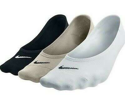 Original NIKE WOMEN PERFORMANCE LIGHTWEIGHT FOOTIE SOCKS 3 PACK SX4674 912 Size UK 5-8 (SA 5-8)