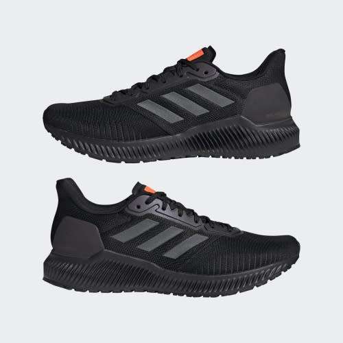 Original Mens adidas Running Solar Ride Core Black / Grey Six / Solar Orange EF1421 UK 10 (SA 10)