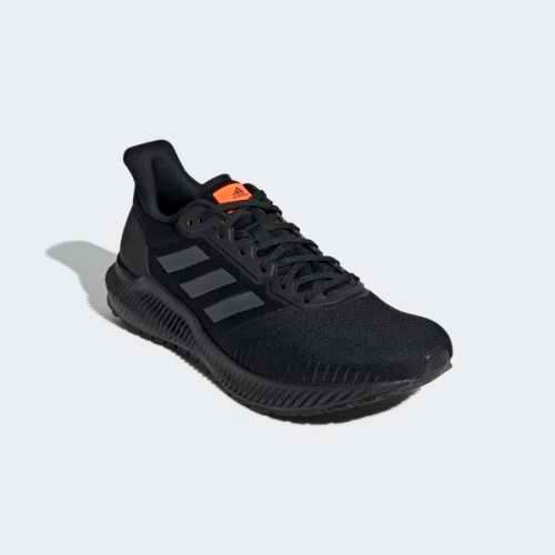 Original Mens adidas Running Solar Ride Core Black / Grey Six / Solar Orange EF1421 UK 10 (SA 10)