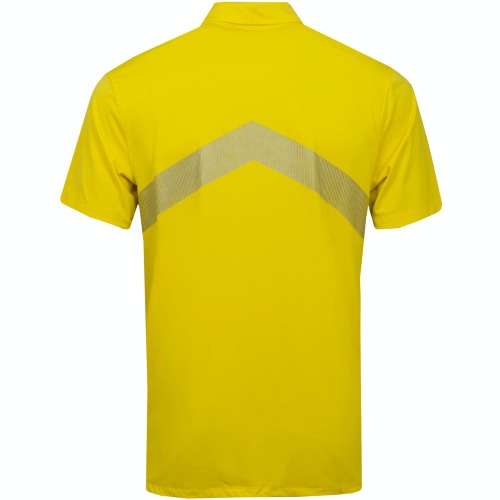 Original Mens Nike Dri-FIT Reflective Vapor Golf Polo Chrome Yellow AV4182 703 Size XL