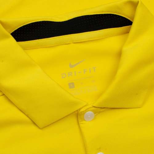 Original Mens Nike Dri-FIT Reflective Vapor Golf Polo Chrome Yellow AV4182 703 Size XL