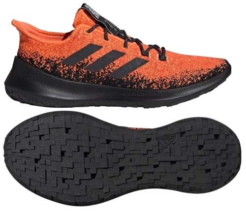 Original Mens adidas SENSEBOUNCE+ Hi-Res Coral / Black / Active Orange G27233 Size UK 8 (SA 8)