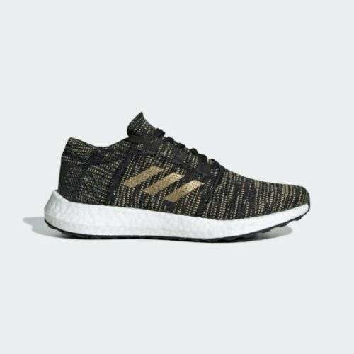 Original Women's adidas Running PureBOOST GO Core Black/ Gold F36346 Size UK 6.5 (SA 6.5)