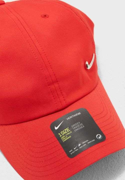 Original UNISEX Nike Sportswear HERITAGE 86 Metal Swoosh Cap Red 943092 657 One Size fits all