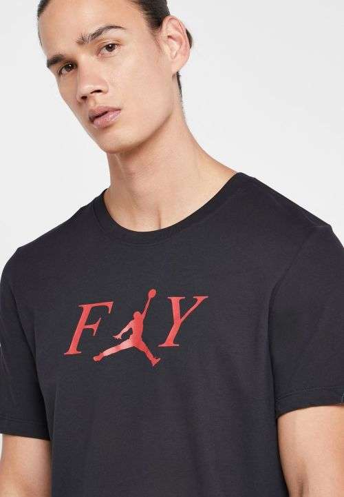 Nike Men's Jordan FLY Short Sleeve Crew Tee Shirt Black AT8932 010 Size Extra Large