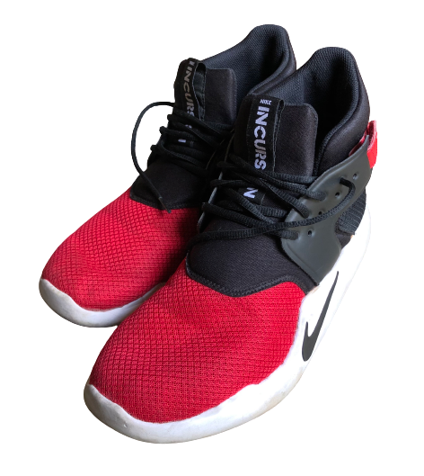 Original Mens Nike INCURSION MID UNIVERSITY RED BLACK 917541 600 (USED) Size UK 10 (SA 10)