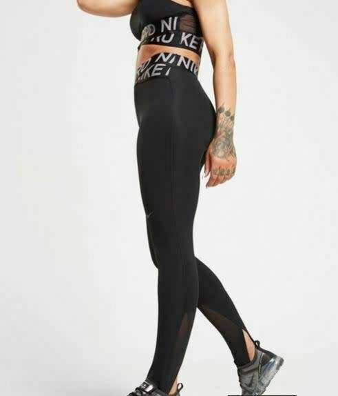 Original Womens Nike Pro Training Crossover Tights Black CN9852 010 Size Medium