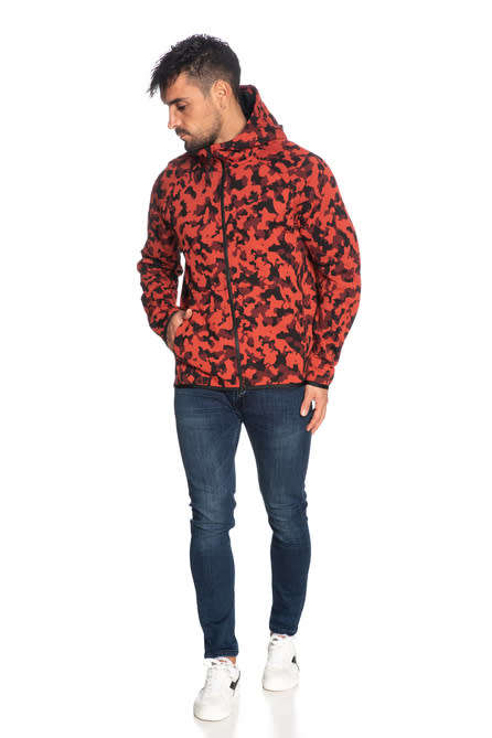 Original Men's Nike Tech Fleece Camouflage Hoodie CJ5975 603 Size Large