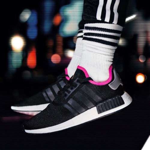 Original Mens adidas NMD_R1  Core Black / Shock Pink DB3586 Size UK 10 (SA 10)