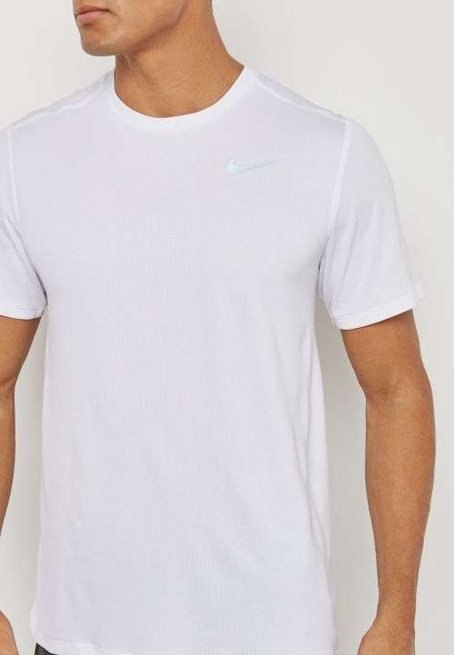 Original Mens NIKE Dri Fit Breathe Run Sports T-Shirt White 904634 100 Size XL