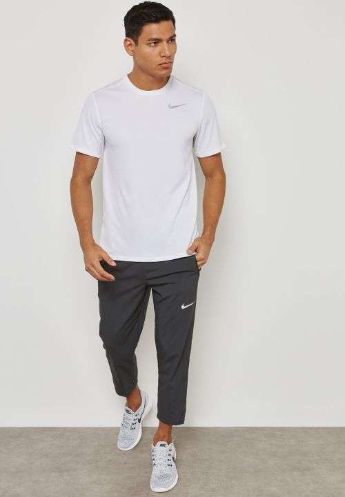 Original Mens NIKE Dri Fit Breathe Run Sports T-Shirt White 904634 100 Size XL