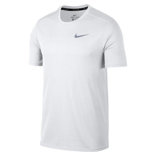Original Mens NIKE Dri Fit Breathe Run Sports T-Shirt White 904634 100 Size XL